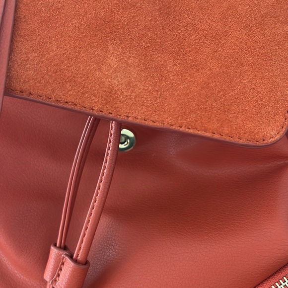 Zara faux leather/suede orange backpack - Picture 11 of 11